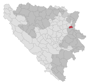 Lage der Gemeinde Osmaci in Bosnien und Herzegowina (anklickbare Karte)