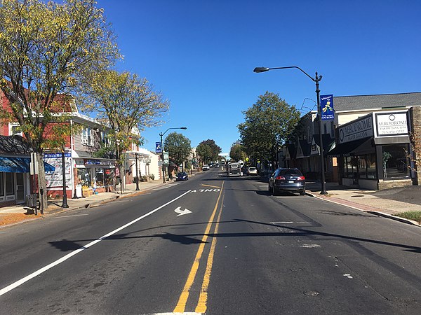 York Road northbound in Downtown Hatboro