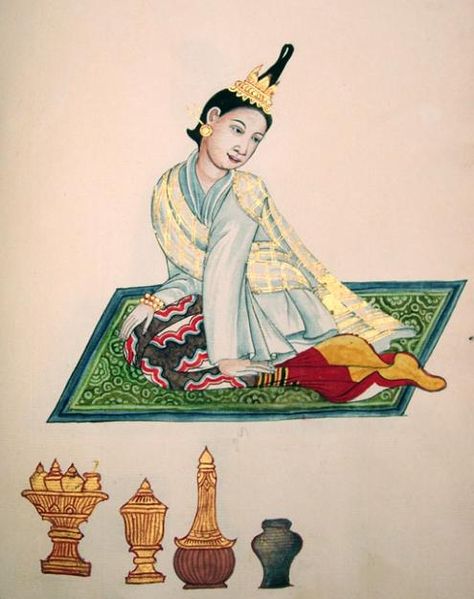 474px-Painting_of_Wife_of_a_Burmese_King's_Merchant_of_Konbaung_Dynasty.jpg (474×599)