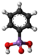 Modèle boule-et-bâton de la molécule d'acide phénylarsonique