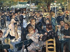 Moulin de la Galette'de dans (Le Bal au Moulin de la Galette), Pierre-Auguste Renoir, 1876