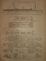 Deck plans of the Pieter Corneliszoon Hooft