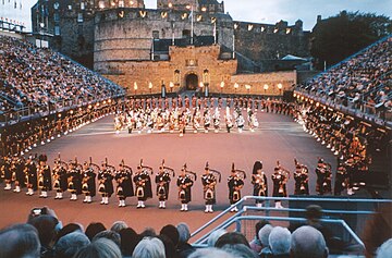 Outdoor theatre created from Edinburgh castle forecourt