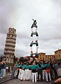 Torre de set i Pisa, Castellers de Vilafranca, 1988
