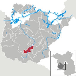 Läget för kommunen Planetal i Landkreis Potsdam-Mittelmark