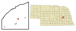Polk County Nebraska Incorporated and Unincorporated areas Osceola Highlighted.svg