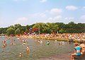 Jez. Rusałka (Lake Rusałka, a bathing beach)