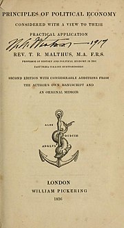 Мініатюра для Принципи політичної економії (Томас Мальтус)