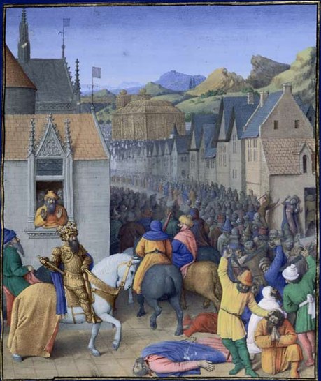 The taking of Jerusalem by Ptolemy Soter c. 320 BC, by Jean Fouquet