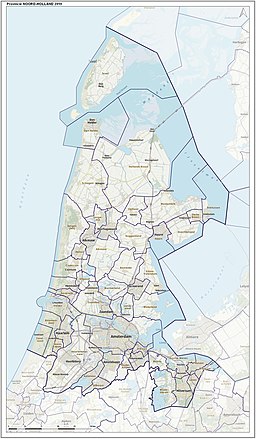 Noord-Holland: Geografi, Kommuner, Se även