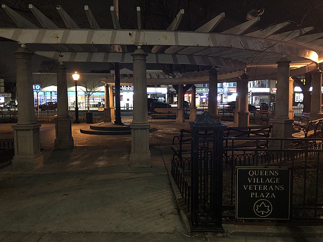 Queens Village Veterans Plaza near the Queens Village LIRR station