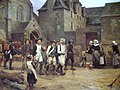 Jules Girardet : Les révoltés de Fouesnant ramenés par la garde nationale de Quimper en 1792 (huile sur toile, vers 1886)