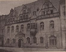 Ehemaliges Gebäude der Zwickauer Ratsschulbibliothek um 1880