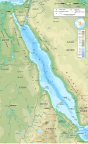 Location map of Red Sea.