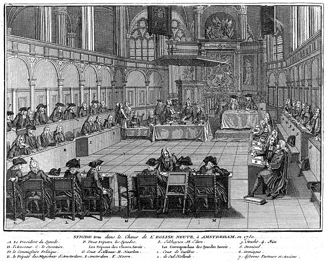 Members of a Reformed Synod in Amsterdam by Bernard Picart (1741)