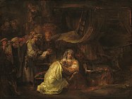 Rembrandt or workshop. The Circumcision label QS:Len,"The Circumcision" label QS:Lde,"Beschneidung Christi" label QS:Lnl,"Besnijdenis van Christus" . 1661. 캔버스에 유화 medium QS:P186,Q296955;P186,Q12321255,P518,Q861259 . 56.5 × 75 cm. 워싱턴 D.C., National Gallery of Art.