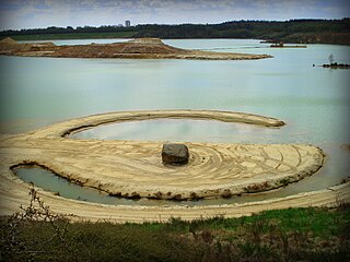 <i>Broken Circle/Spiral Hill</i> Earthwork sculpture by American artist Robert Smithson