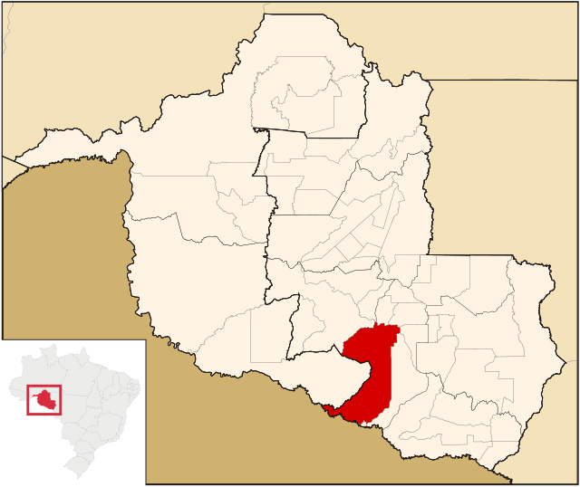 Localização do Alta Floresta D'Oeste em Rondônia