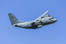 Royal Australian Air Force (A34-009) Alenia C-27J Spartan flying over Wagga Wagga Airport.jpg