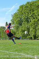 * Nomination rugby. -- Ludo29 20:36, 4 May 2011 (UTC) * Promotion Nice action shot; I like the low angle. It would be a stronger photo if the goalposts featured in the background, and if some DOF was sacrificed to freeze the hands, feet and ball better, but still QI IMO. --Avenue 00:52, 10 May 2011 (UTC)