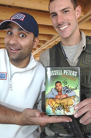 Russell Peters in Afghanistan on a USO tour (November 2007)