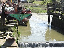 The Decima at the highest navigable wharf on the River Darent