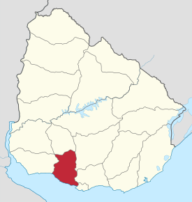 Розміщення департаменту Сан-Хосе на мапі Уругваю.
