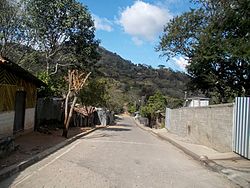 Straßenansicht von San Lucas, Madriz, Nicaragua.