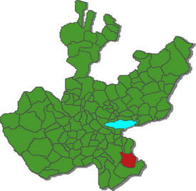 Localização de Santa María del Oro no estado de Jalisco.