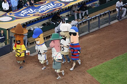 Five sausages racing in 2012 after addition of the Chorizo (#5, left)