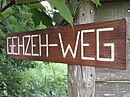 Sign Gezeh-Weg at the Millennium Allee, Kastanienallee Ringstrasse (Flensburg) .JPG