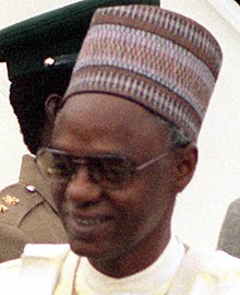Shehu Shagari was the first democratically elected President of Nigeria from 1979 to 1983. Shehu Shagari 1980-10-07.jpg