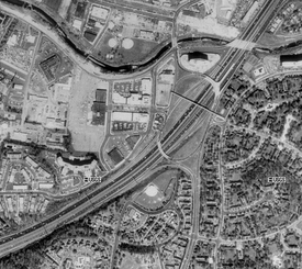 1988 aerial photo of Shirlington Shirlington USGS.png