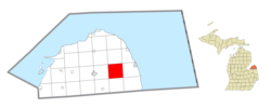 Huron County içindeki yer