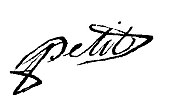 signature d'Alexandre François Augustin Petit