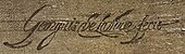 signature de Georges de La Tour