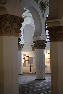 The 12th century Synagogue of Santa Maria la Blanca in Toledo, Spain was converted to a church shortly after anti-Jewish pogroms in 1391 Sinagoga de Santa Maria la Blanca 2 Toledo.jpg
