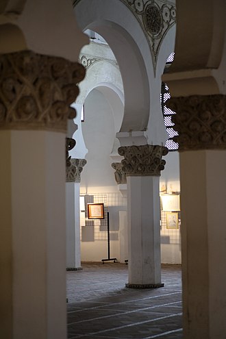 The 12th century Synagogue of Santa Maria la Blanca in Toledo, Spain was converted to a church shortly after anti-Jewish pogroms in 1391 Sinagoga de Santa Maria la Blanca 2 Toledo.jpg