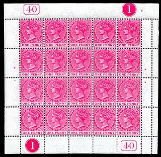 Sheet of stamps