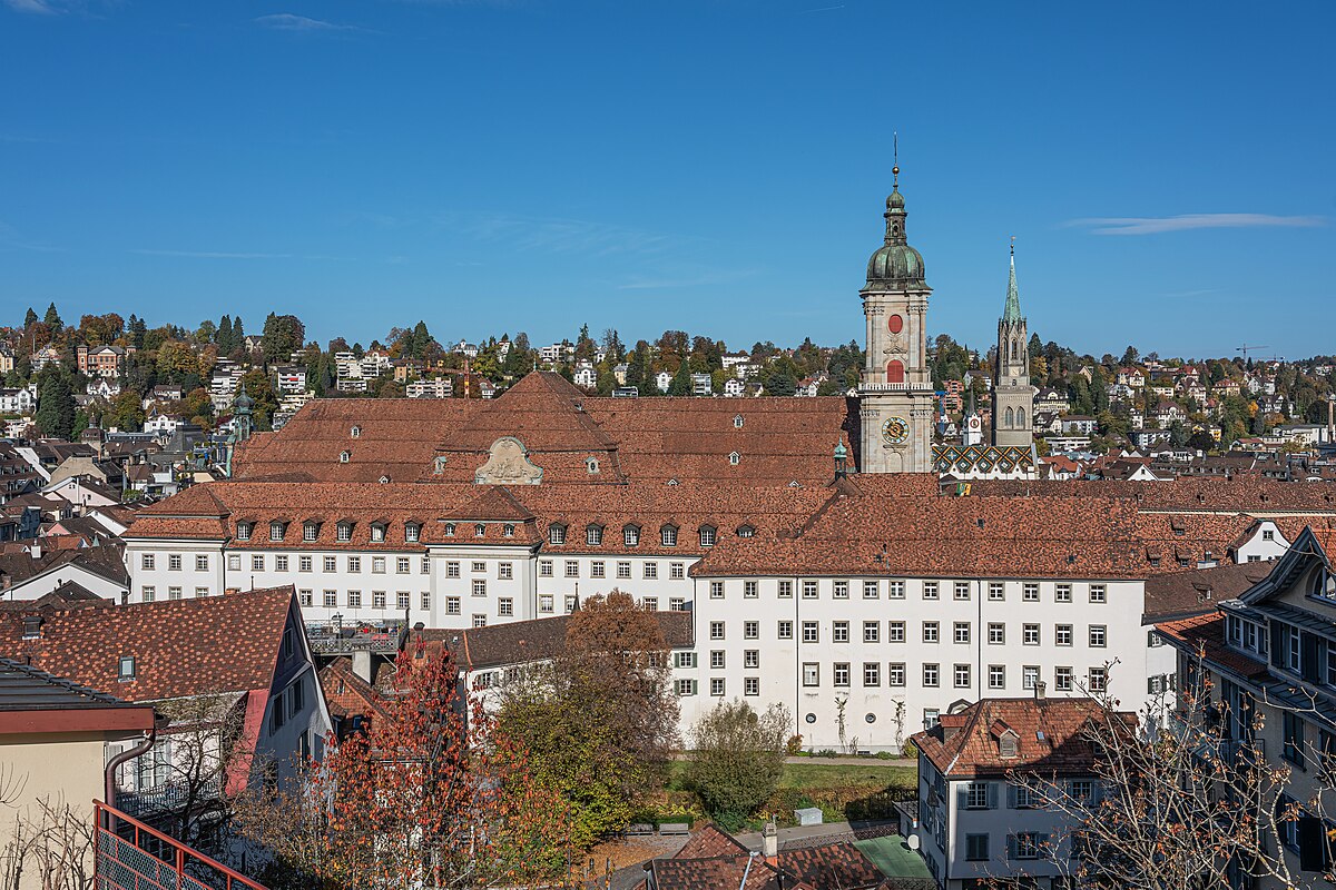 Самый крупный монастырь в европе. Монастырь Святого Галла. Санкт Галлен. Санкт-Галлен Швейцария. Санкт Галлен зимой.