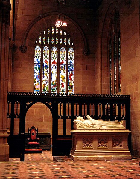 Monument to Broughton in St Andrew's Cathedral, Sydney. This is a cast of the tomb which is in Canterbury Cathedral.