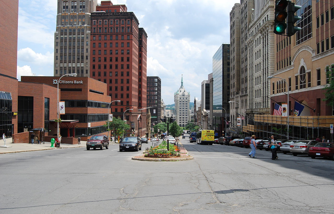 Streets of Albany, New York.