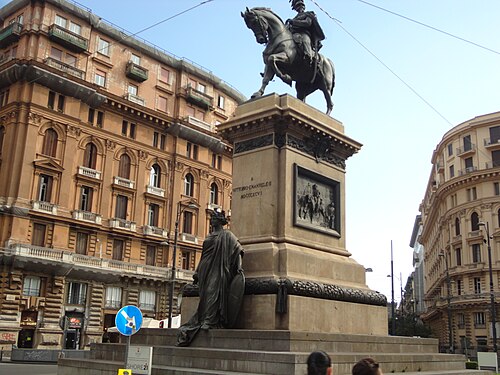 Statue of Vittorio Emanuele II in Naples