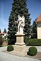 Čeština: Socha Archanděla Rafaela v Rájci-Jestřebí, okr. Blansko. English: Statue of archangel Raphael in Rájec-Jestřebí, Blansko District.