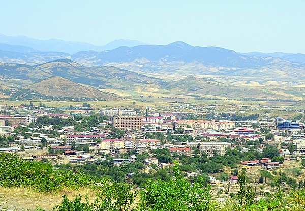 General view of the capital Stepanakert in 2015