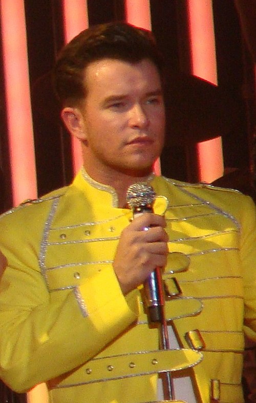 Gately performing with Boyzone in June 2009