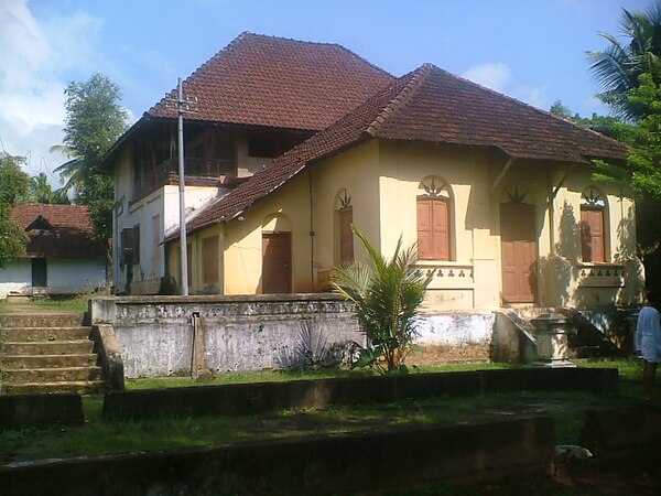 Birthplace of Raja Ravi Varma with his studio in the foreground.