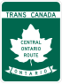 Escudo da rota da rodovia central de Ontário Trans-Canada