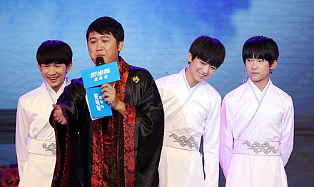 TFBoys (in white), a popular Chinese boy band