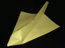 Origami paper plane designed by Takuo Toda Takuo Toda Paper Plane.gif